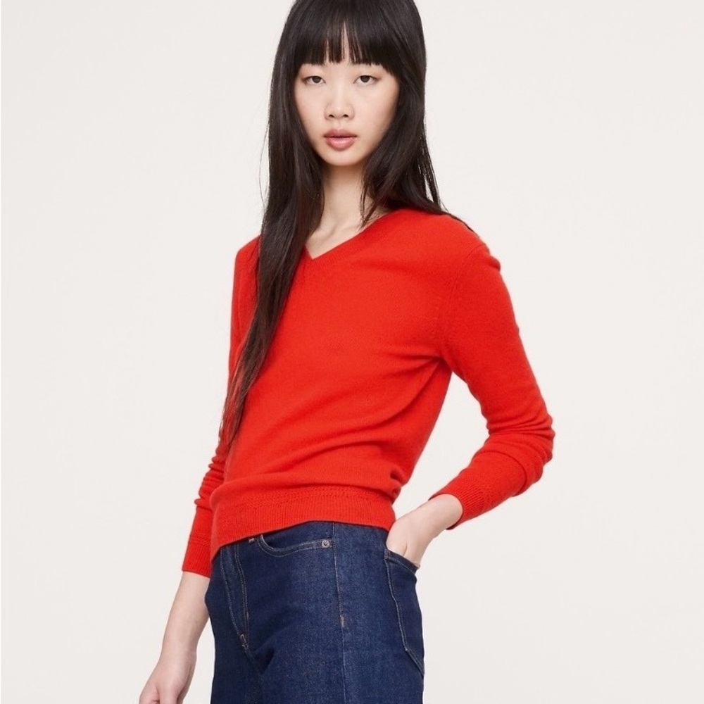 NWT Banana Republic 100% Cashmere V-Neck Sweater S